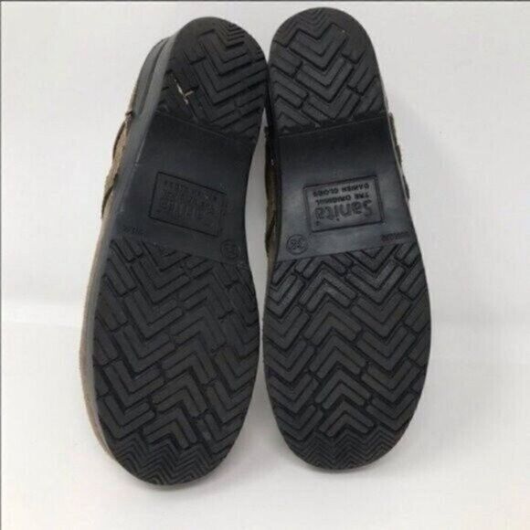Sanita clogs womans brown suede US8 EU39 BoxS basket weave - Picture 6 of 6